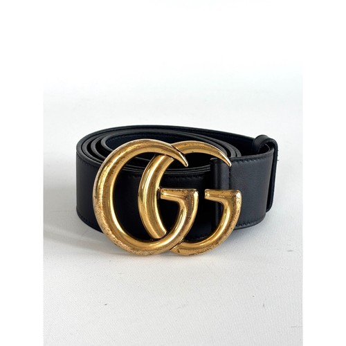 Gucci double black leather - double,